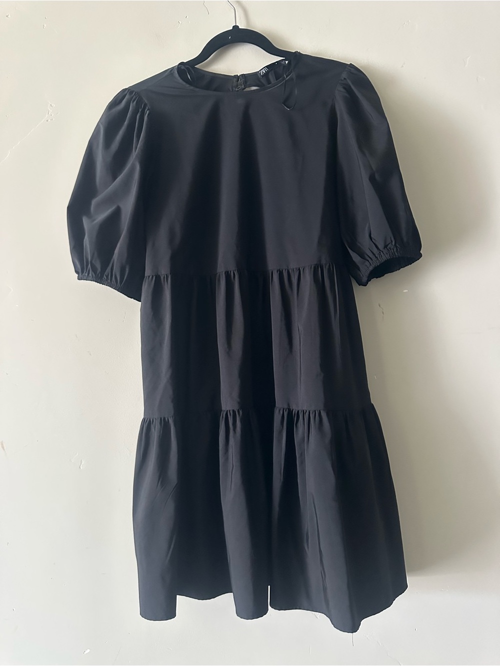 Zara Black Tiered Mini Dress